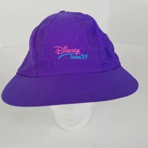 Disney Team '93 Cap Vintage Purple Pink Blue Hat‎ Soft Bill Sport Cap Adjustable